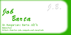 job barta business card